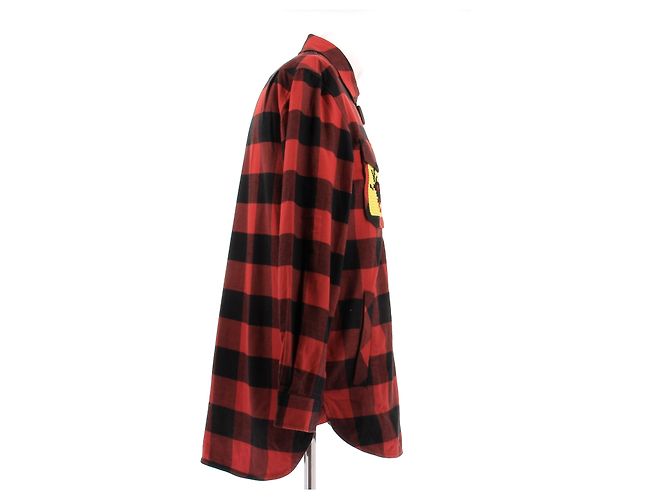 JW Anderson Camicia a quadri rossi e neri in lana Rosso - vista 3