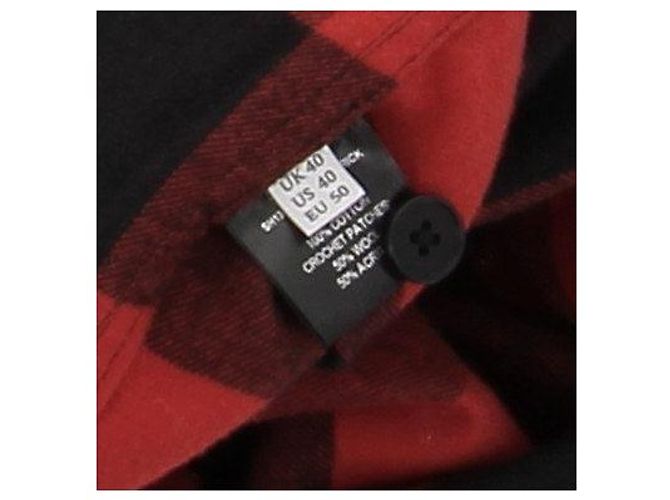 JW Anderson Camicia a quadri rossi e neri in lana Rosso - vista 6