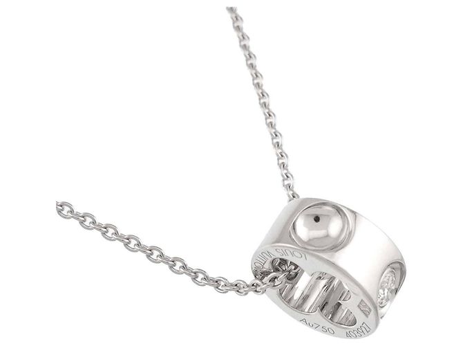 Diamantanhänger LOUIS VUITTON Empreinte aus Weißgold WG Silber - Ansicht 3