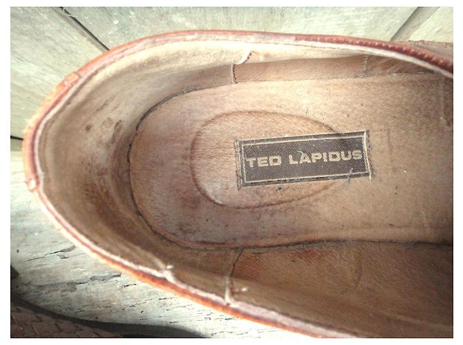 Autre Marque Derbies Ted Lapidus em couro trançado marrom - vista 6