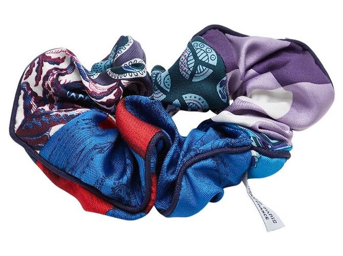 Accessorio per capelli in seta Claudia di Hermès Blu - vista 3