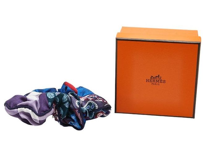Accessorio per capelli in seta Claudia di Hermès Blu - vista 6