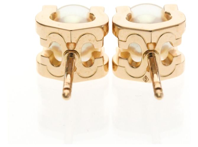 Juste un Clou Orecchini C De Cartier Perla Oro Rosa () Orecchini a Perno Oro Rosa - vista 5