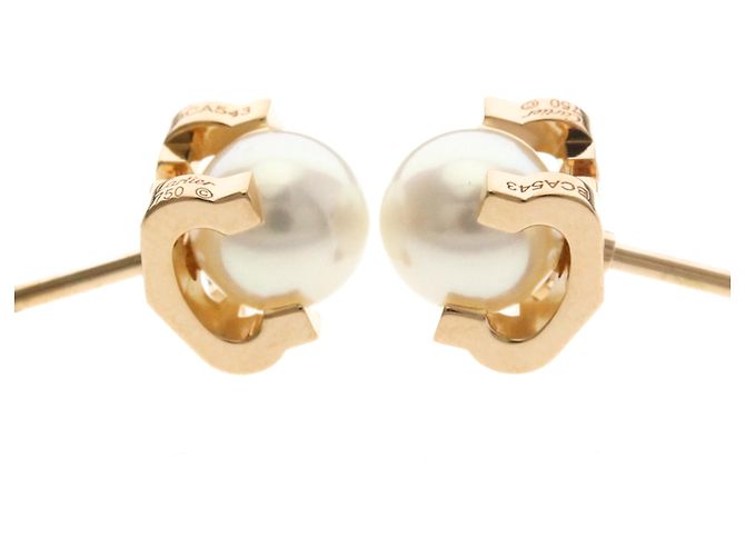 Juste un Clou Orecchini C De Cartier Perla Oro Rosa () Orecchini a Perno Oro Rosa - vista 7