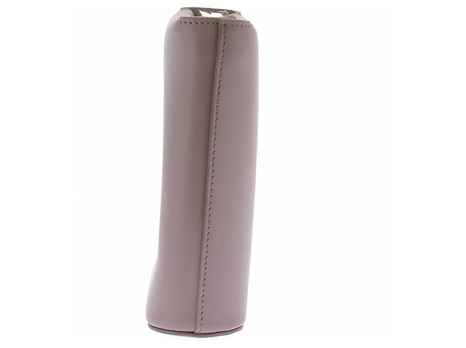 Autre Marque Mini bolso taupe de cuero Castaño - vista 4