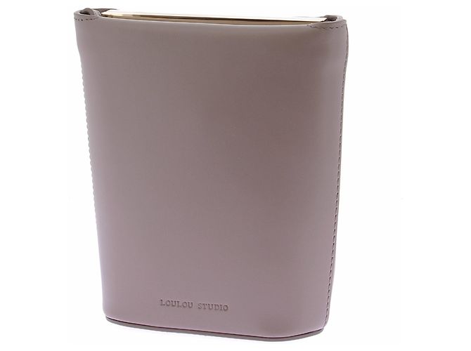 Autre Marque Mini bolso taupe de cuero Castaño - vista 5
