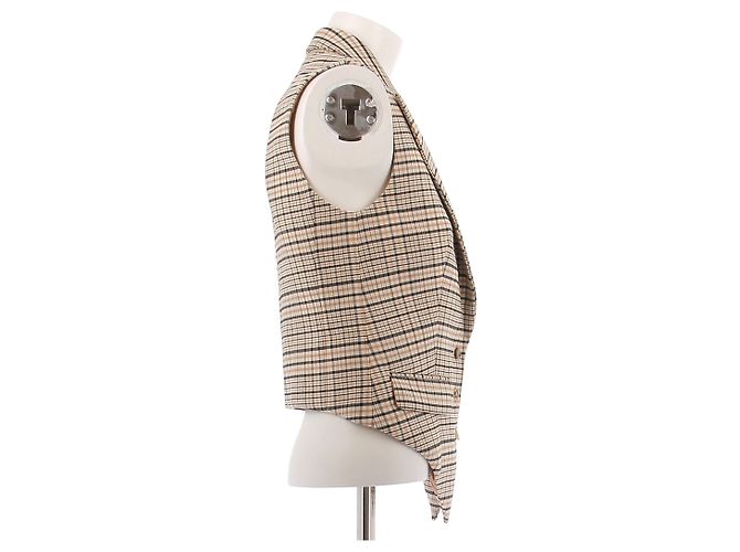 Michael Kors Blazer beige a cuadros de lana - vista 3