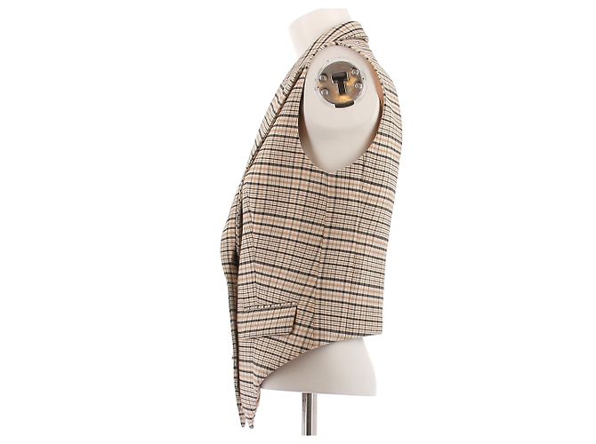 Michael Kors Blazer beige a cuadros de lana - vista 4