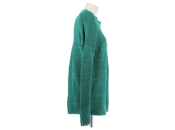 Maglione Pierre Balmain verde in cotone - vista 3