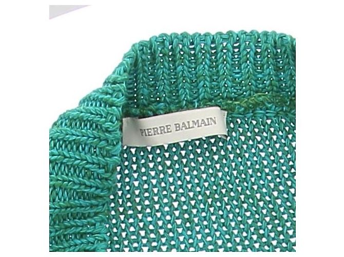 Maglione Pierre Balmain verde in cotone - vista 5