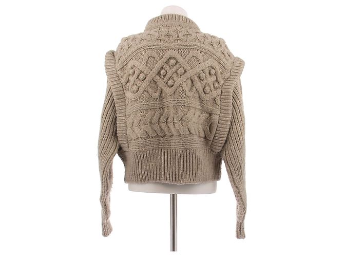 Isabel Marant Suéter de lã bege com gola alta - vista 2