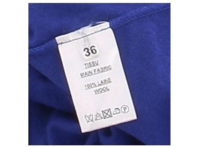 Balmain Blaue einärmelige Wollkleid - Ansicht 6
