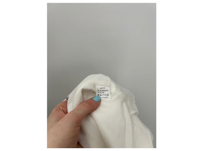 Autre Marque Blazer blanco Jalca de lino LOULOU DE SAISON - vista 7