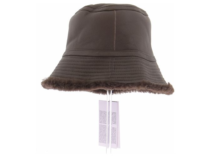 Cappello bob in finta pelliccia marrone Yves Salomon - vista 2