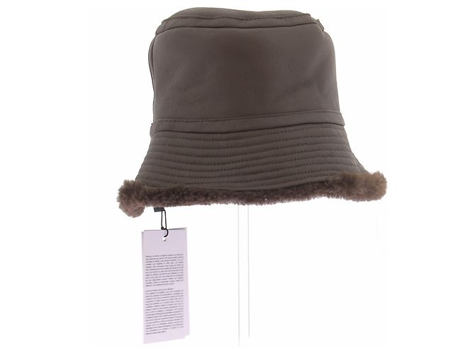 Cappello bob in finta pelliccia marrone Yves Salomon - vista 3