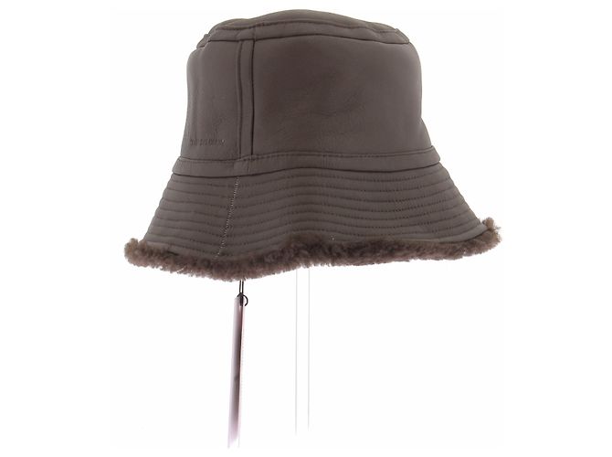 Cappello bob in finta pelliccia marrone Yves Salomon - vista 4