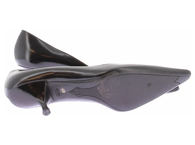 Prada Schwarze Pumps aus lackiertem Leder - Ansicht 7
