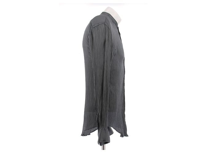 Emporio Armani Camicia grigia in seta - vista 3
