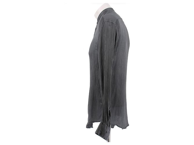 Emporio Armani Camicia grigia in seta - vista 4