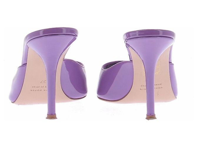 Autre Marque Mules violettes en cuir - vue 5