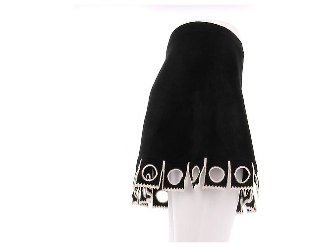 Alaïa Falda negra de lana Negro - vista 3
