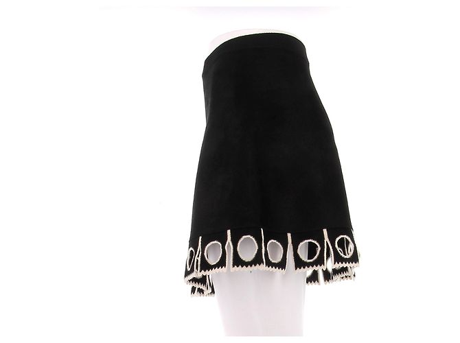 Alaïa Falda negra de lana Negro - vista 4
