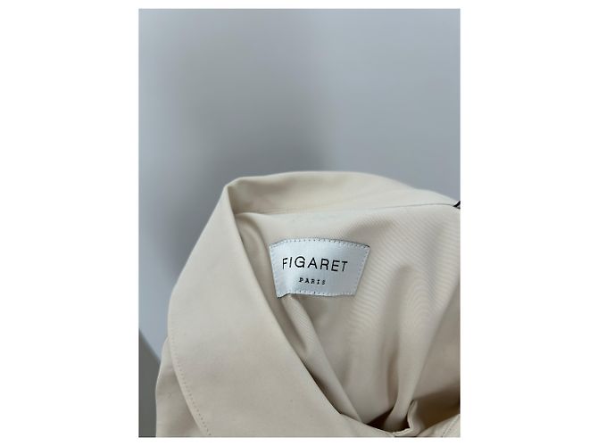 Autre Marque Camicia FIGARET in cotone beige con tasca Taglia S - vista 5