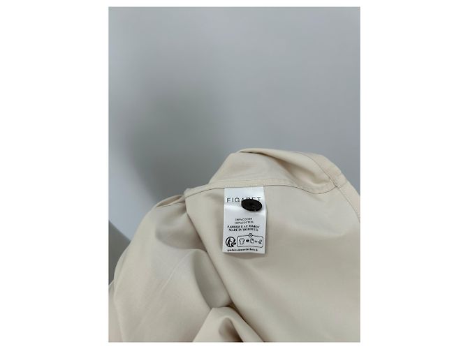 Autre Marque Camicia FIGARET in cotone beige con tasca Taglia S - vista 8