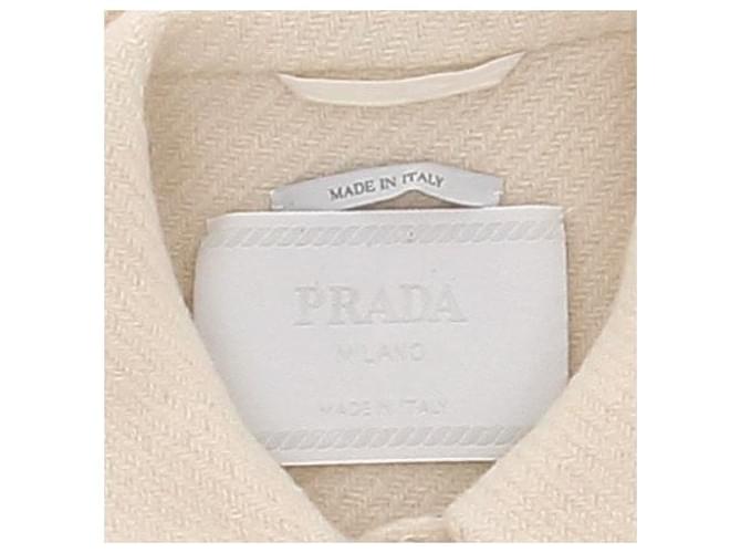 Prada Abrigo blanco de lana - vista 5