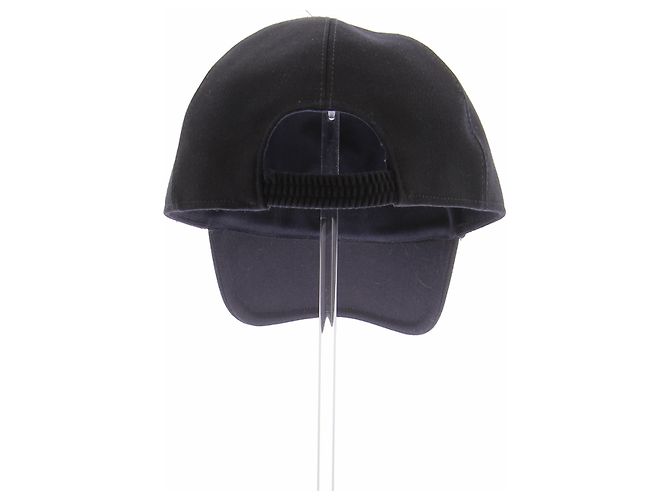 Gorra Luisa Spagnoli negra de algodón con logo blanco Negro - vista 2