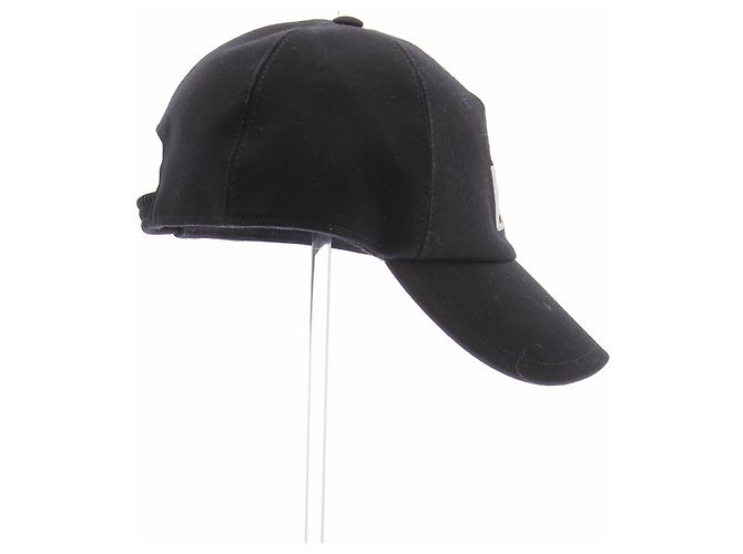 Gorra Luisa Spagnoli negra de algodón con logo blanco Negro - vista 3