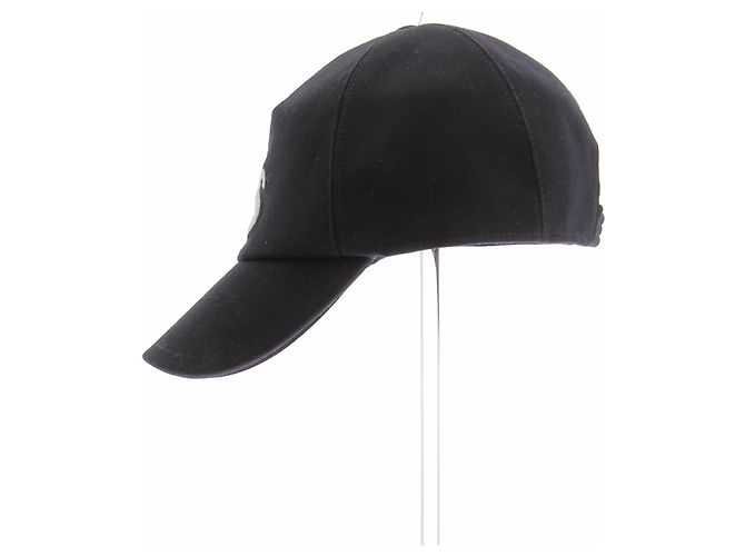 Gorra Luisa Spagnoli negra de algodón con logo blanco Negro - vista 4