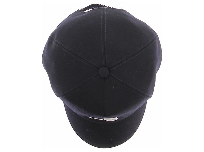 Gorra Luisa Spagnoli negra de algodón con logo blanco Negro - vista 6