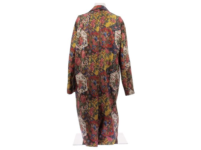 Alberto Biani Chaqueta larga con estampado de seda Multicolor - vista 2