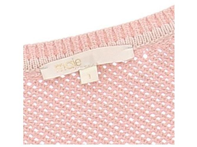 Pull Maje rose à franges - vue 5