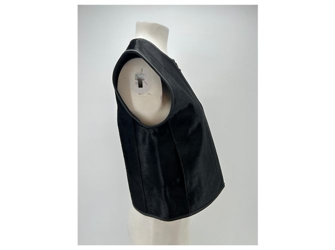 Autre Marque Schwarze Felllederjacke - Ansicht 3