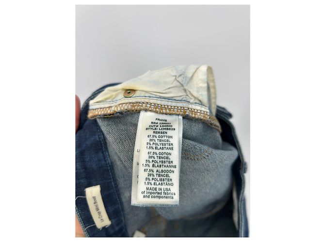 Frame Denim Jean "Le cropped mini boot" Blu - vista 5