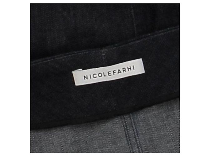 Autre Marque Falda de mezclilla negra de algodón NICOLE FARHI Negro - vista 5