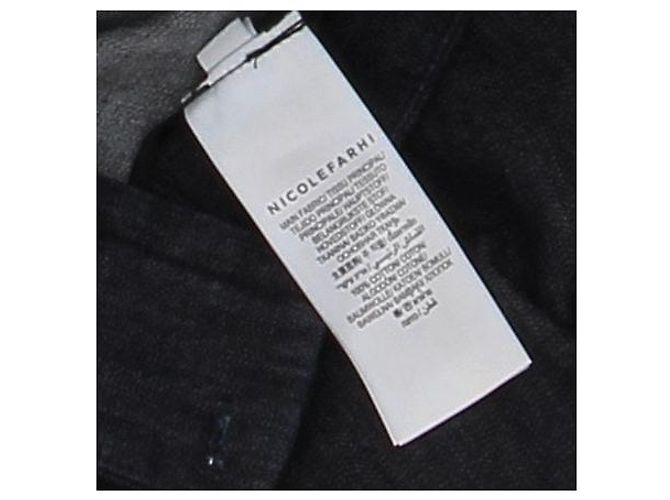 Autre Marque Falda de mezclilla negra de algodón NICOLE FARHI Negro - vista 7