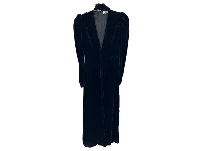 Autre Marque Kurzes schwarzes Samtkleid - Ansicht 2