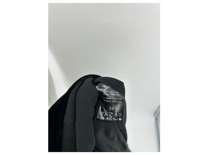 Autre Marque Kurzes schwarzes Samtkleid - Ansicht 4