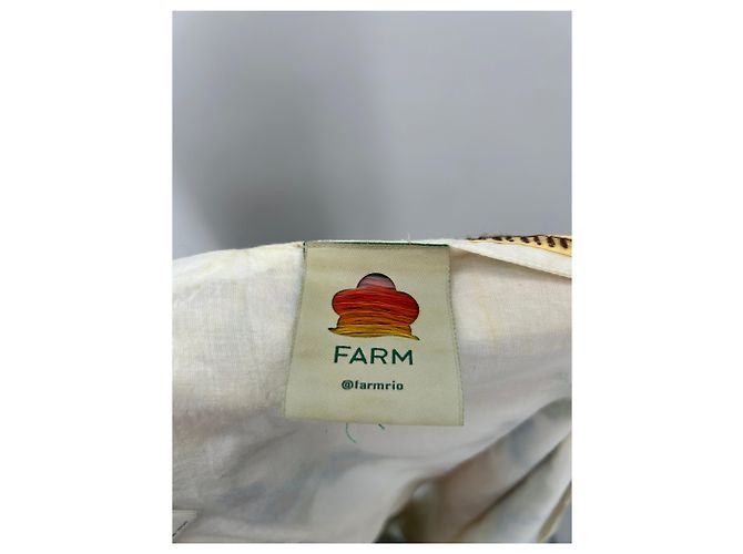 Farm Rio Top de algodão bordado com nó - vista 5