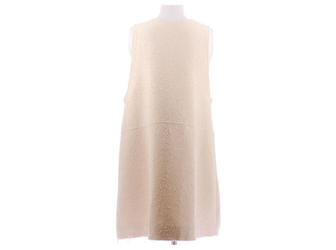 Autre Marque ELEH Creme Kleid ärmellos V Ausschnitt Beige - Ansicht 2