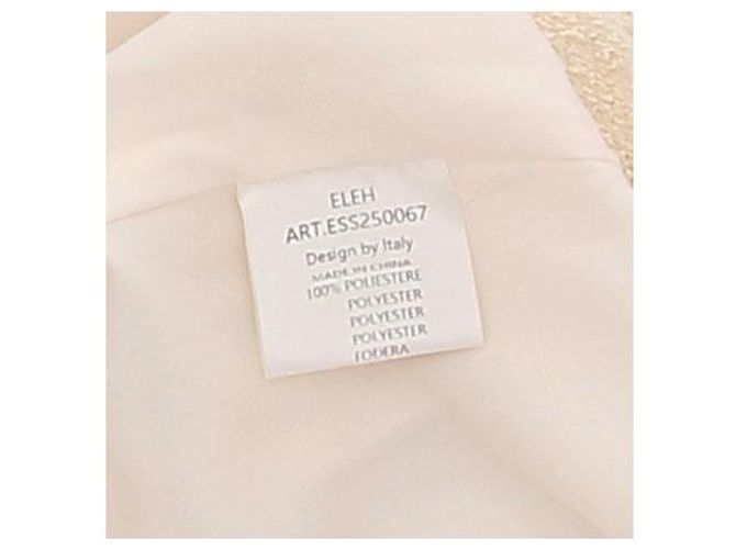 Autre Marque ELEH Creme Kleid ärmellos V Ausschnitt Beige - Ansicht 7