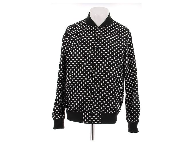 Autre Marque Wendbare Baumwolljacke Schwarz - Ansicht 2