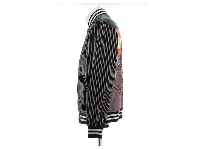 Autre Marque Wendbare Baumwolljacke Schwarz - Ansicht 6