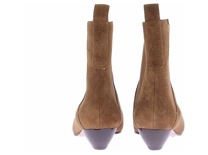 Autre Marque Botines camel de ante Castaño - vista 5