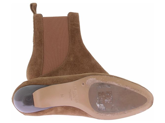 Autre Marque Botines camel de ante Castaño - vista 6