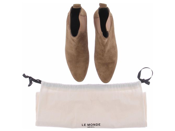 Autre Marque Botines camel de ante Castaño - vista 7
