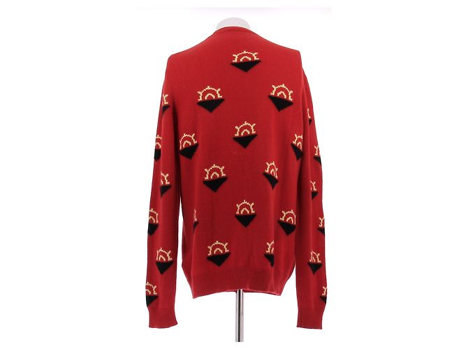 Prada Roter Pullover mit Mustern aus Wolle und Kaschmir - Ansicht 2